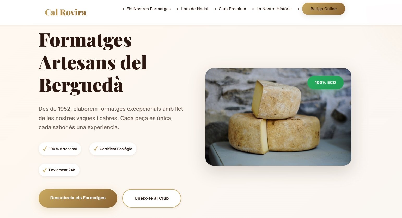 Cal Rovira - Disseny web masia restaurant catalana