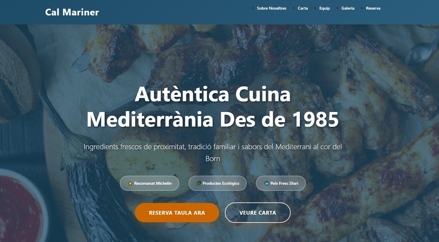 Cal Mariner - Disseny web restaurant mariner català