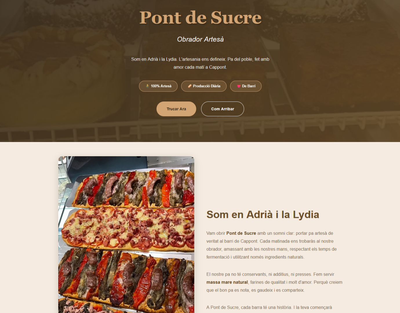 Pont de Sucre - Disseny web pastisseria dolços catalans